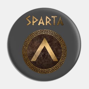 Sparta Ancient Spartan Shield Lambda Symbol Pin