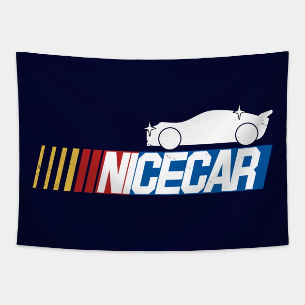 Car Racing Logo Parody For Drivers Race Cars and Car Lovers Tapestry by BoggsNicolas