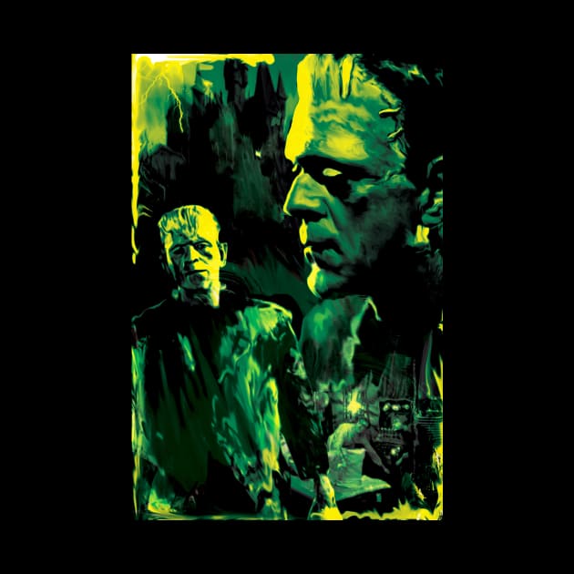 Frankenstein Boris Karloff "He's Alive!!!" by xenomorphicpress