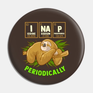 I Nap Periodically Sloth Pin