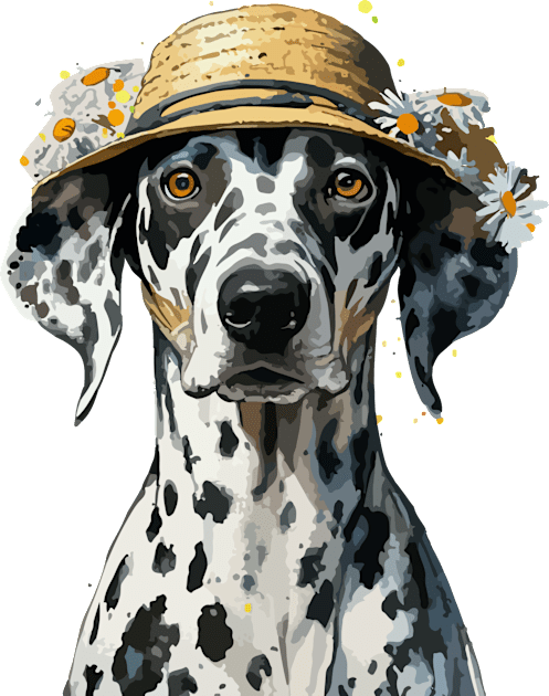 Dogs in Hats. Dalmatians Kids T-Shirt by CatCoconut-Art