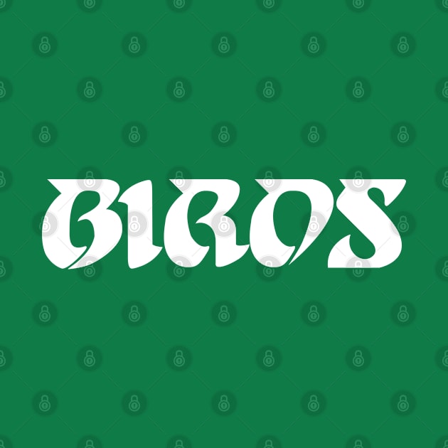 Birds, Retro Script - Green by KFig21