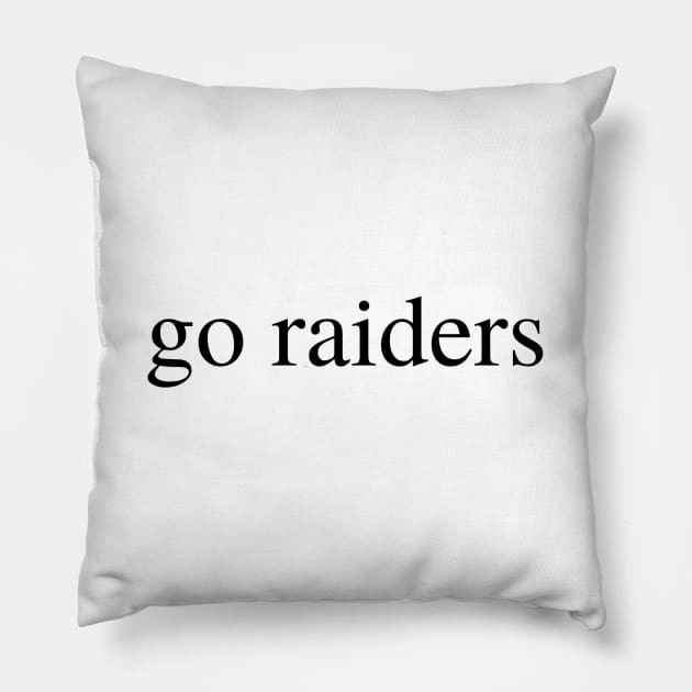 go raiders Pillow by delborg