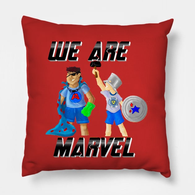 We Are Marvel Pod Just Name and Characters Pillow by We Are Marvel Pod