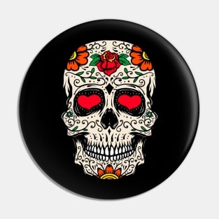 colorful Sugar Skull Pin