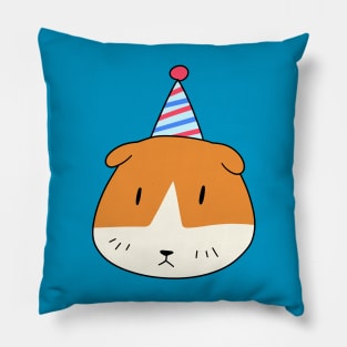 Party Hat Guinea Pig Face Pillow