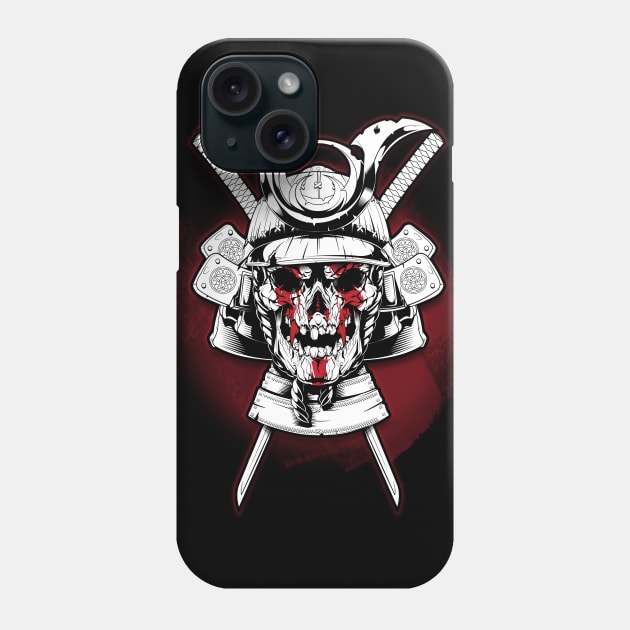 skull samurai Phone Case by Chack Loon