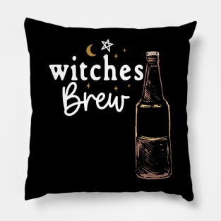 Witches Brew with a Celestial and a  Bottle of Beer Pillow