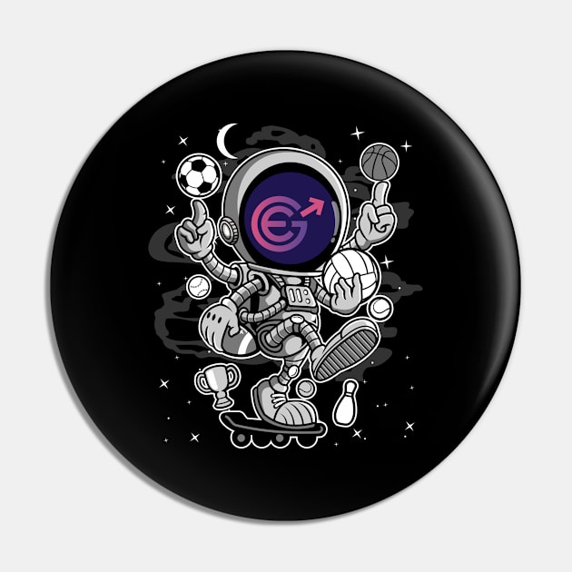 Astronaut Skate Evergrow EGC Coin To The Moon Crypto Token Cryptocurrency Blockchain Wallet Birthday Gift For Men Women Kids Pin by Thingking About