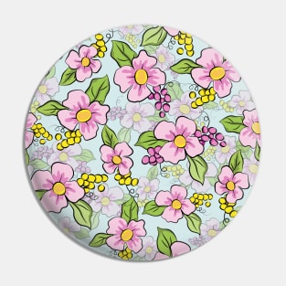 Floral Pattern Art Design Pin