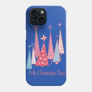 Oh Christmas Tree vintage pastel Christmas illustration Phone Case