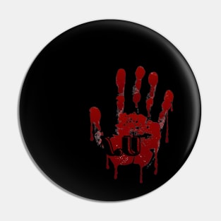 creepy bloody hand C.A.U (creepy and unexplained) Pin