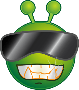 Funny Alien Monster ET Extraterrestrial Martian Green Man Emoji for Women, Men and Kids 2 Magnet