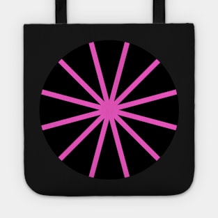 Pink and Black Kaleidoscope Style Mandala Tote