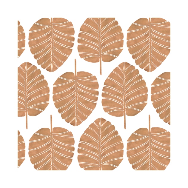 Rose Gold Alocasia Pattern by CatCoq