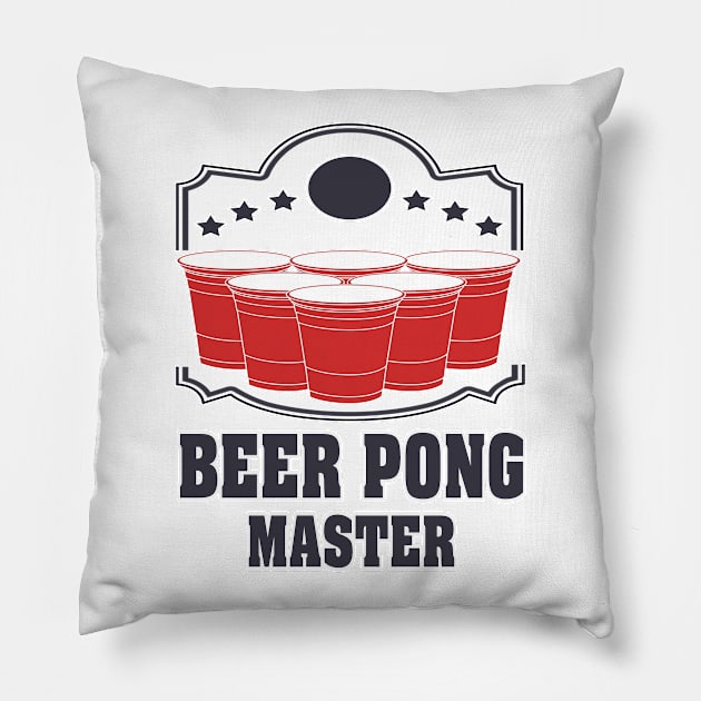 Beer Pong Master Beer Drinking Pillow by pho702