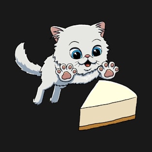 Persian Cat excited to eat Cheese Cake T-Shirt