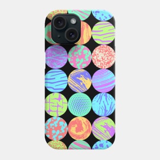 Watercolor brush strokes in geometric circles Phone Case