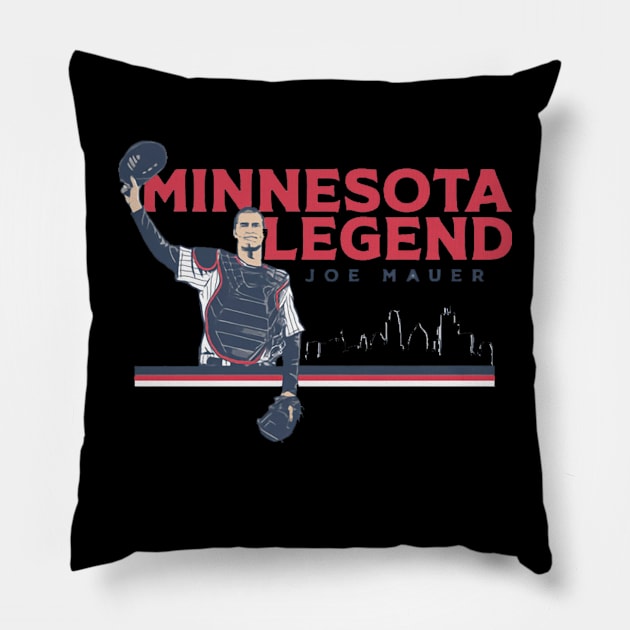 Joe Mauer Minnesota Legend Pillow by lavonneroberson