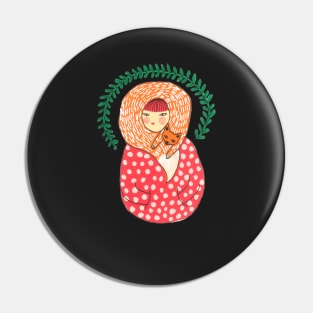 The Fox and the Strawberry girl Pin