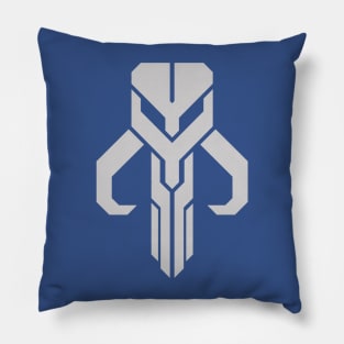 Mythosaur Geometric Emblem Silver Pillow