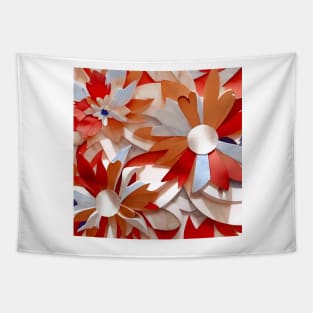 Sculpted Floral Shapes Tapestry