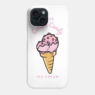 I Love Cotton Candy Ice Cream Phone Case