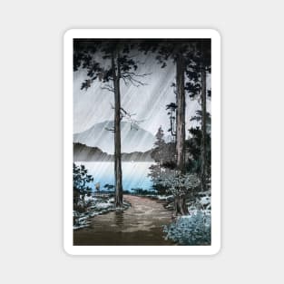 Morning Rain at Lake Hakone by Tsuchiya Koitsu Magnet