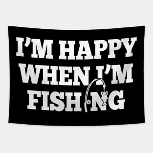 I'm Happy When I'm Fishing Tapestry