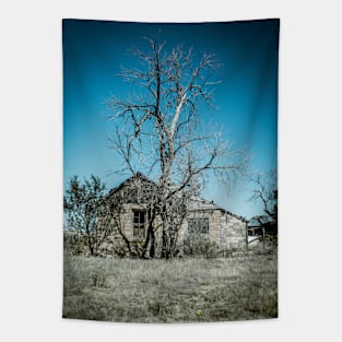 Lonely Farmhouse off Route 66 Tapestry