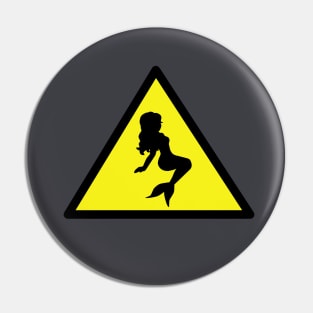 Mermaid Warning Pin