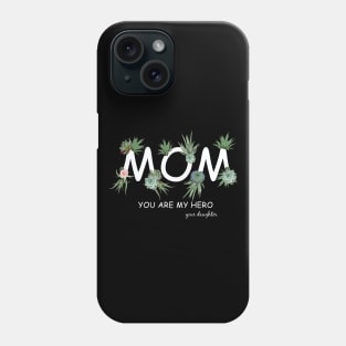 Mom love succulents plants, mother gift, cool, cute, funny Phone Case