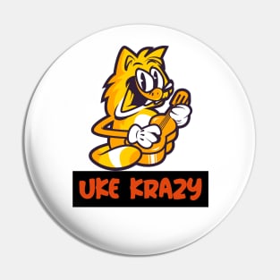 Uke Krazy, ukulele design Pin