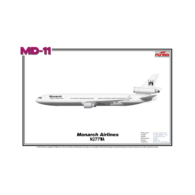 McDonnell Douglas MD-11 - Monarch Airlines (Art Print) by TheArtofFlying