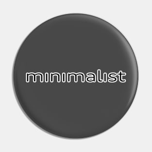 Minimalist (black on white) Pin