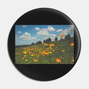 Summer Field of Wildflowers Pin