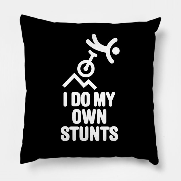 Mountain unicycling Munis unicycle MUni Offroad Pillow by LaundryFactory