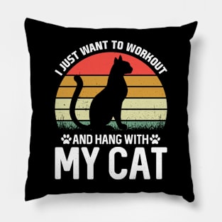 funny cats t shirt Pillow