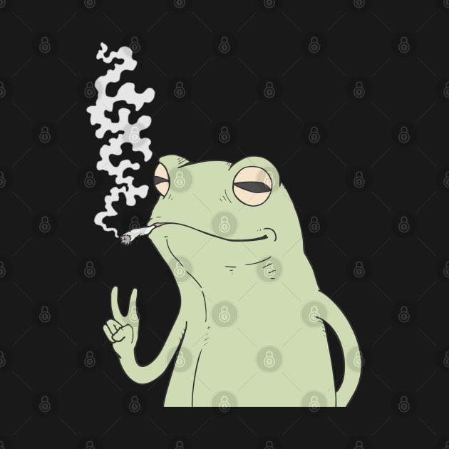 FROG SMOKING by theblack futur