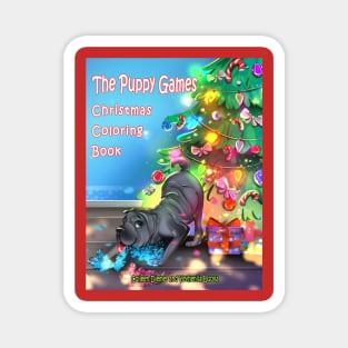 The Puppy Games Christmas Coloring Book Full Cover! Magnet