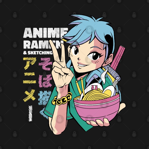 Anime Sketch Ramen by gdimido