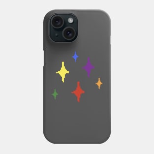 Rainbow Pride Sparkles Pixel Art Phone Case