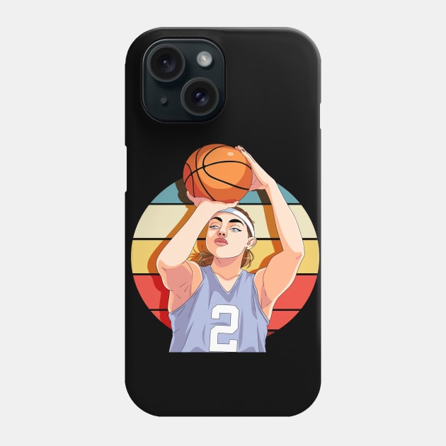 Girl Basketball B-Ball Player Three Pointer Baller Phone Case by Noseking