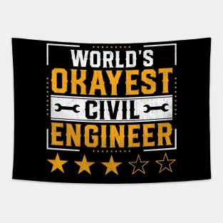 Funny Civil Engineering Quotes World Okayest Civil Engineer Tapestry