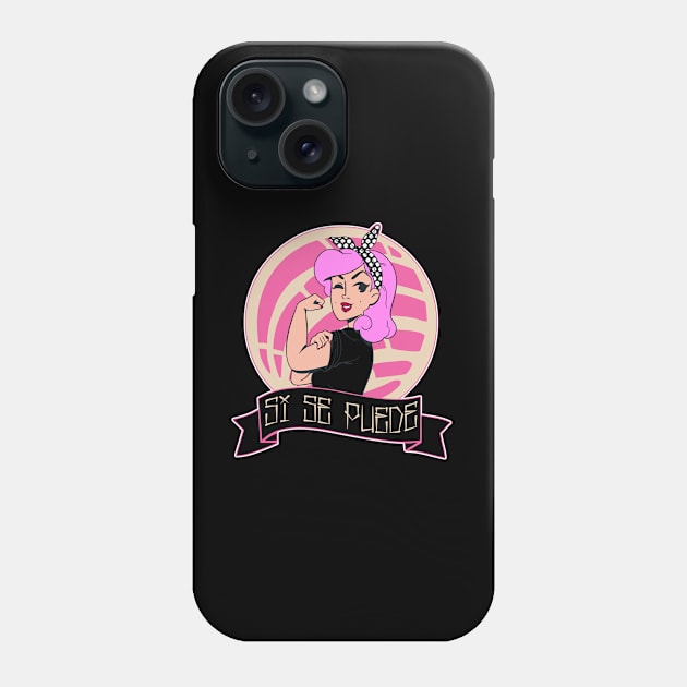 Pink pin up Phone Case by Rockadeadly