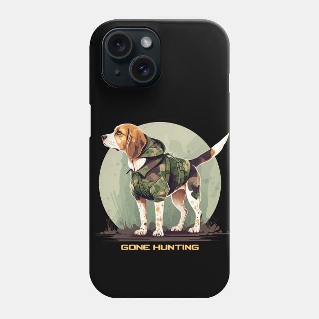 Beagle Gone Hunting Phone Case by Bondoboxy