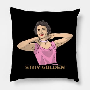 young white stay golden Pillow