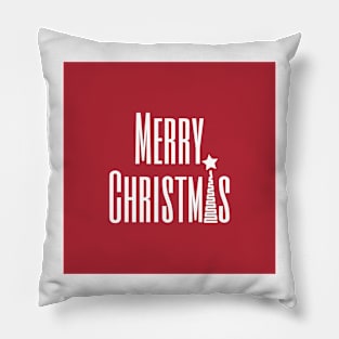 Merry Christmas typography Pillow