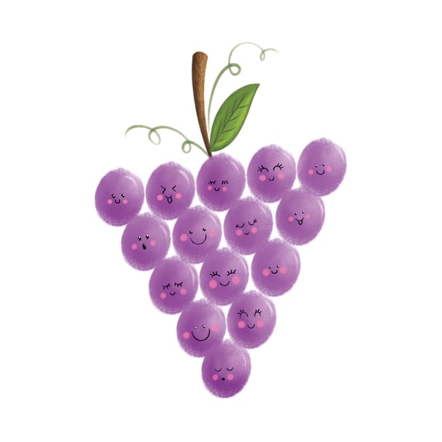 Purple Grapes by The Pretty Pink Studio