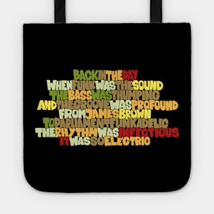 Funky Music Rhymes - Oldschool Graffiti Style Tote